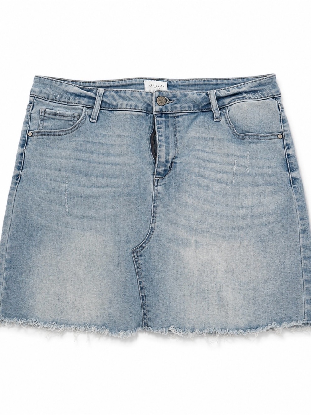 Celebrity Pink Light Blue Denim Mini Skirt